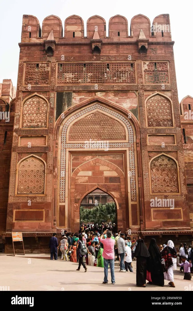 Image Agra Fort - Mughal Architecture image beautiful image beautiful image beautiful - Tourists visit the Red Fort of Agra in Agra, Uttar Pradesh, India ...