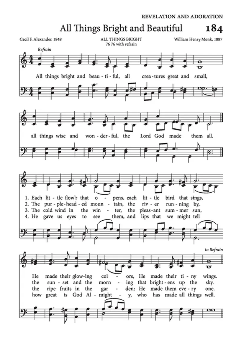 Image Alexander image beautiful image beautiful image beautiful image beautiful - All Things Bright and Beautiful | Hymnary.org