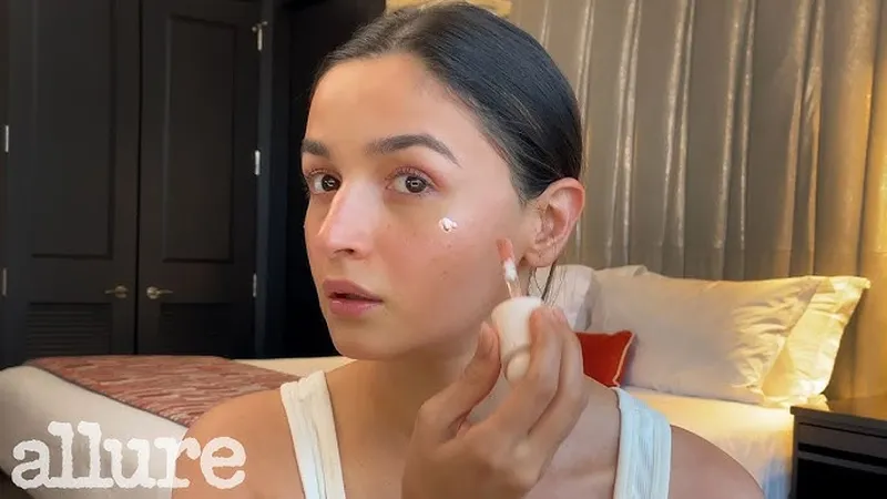 Image Alia Bhatt image beautiful image beautiful - Alia Bhatt's 10-Minute No Foundation Makeup Routine | Allure - YouTube