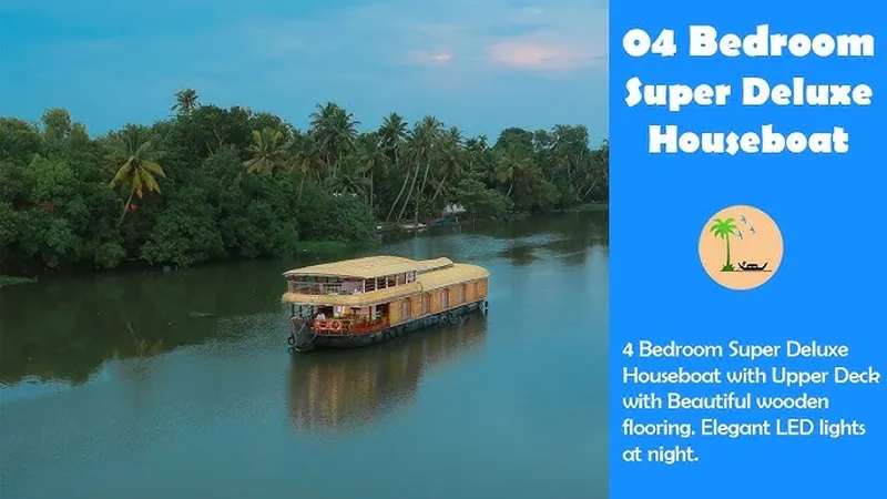 Image Alleppey (Alappuzha) - Venice of the East image beautiful image beautiful image beautiful image beautiful image beautiful image beautiful image beautiful - 04 Bedroom Super Deluxe Houseboat with upper deck | Beautiful ...