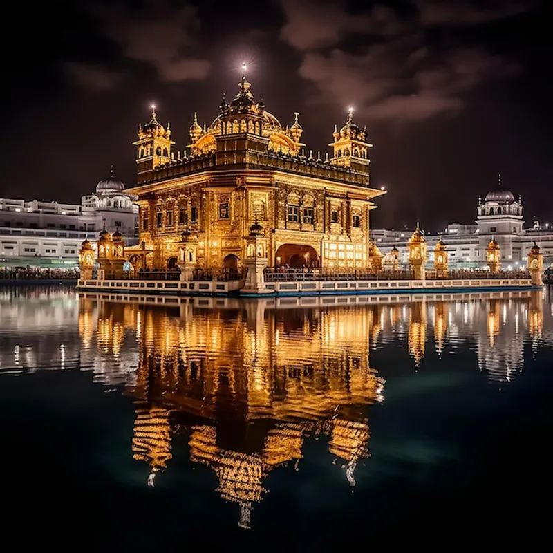 Image Amritsar - Golden Temple image beautiful image beautiful - Beautiful night view of Golden Temple Amritsar | Premium AI ...