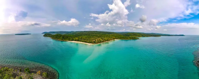 Image Andaman Islands - Tropical Paradise image beautiful - Aerial view of nature tropical paradise island beach enjoin a good ...