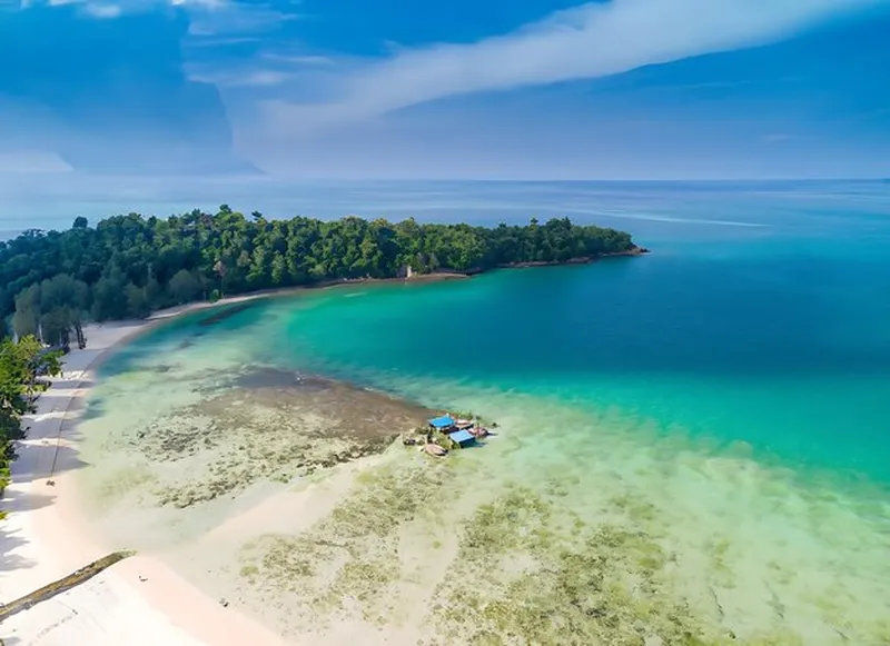 Image Andaman Islands - Tropical Paradise image beautiful - Aerial view of nature tropical paradise island beach enjoin a good ...