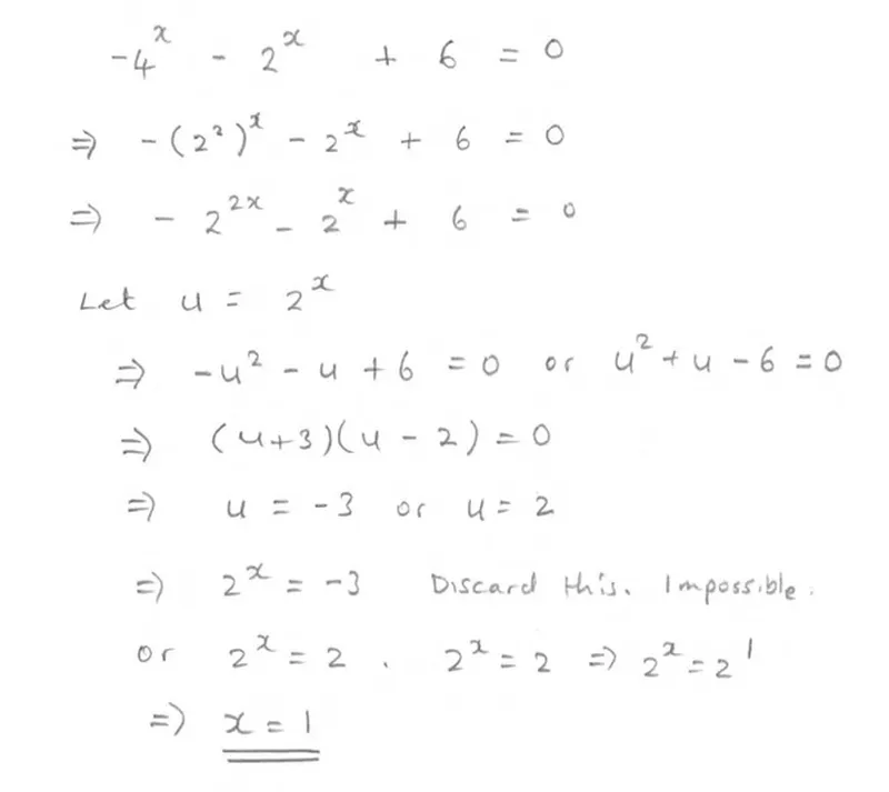 Image Athiyan image beautiful image beautiful image beautiful image beautiful - What is the value of x in -4^x-2^x+6=0? - Mystery of Mathematics ...