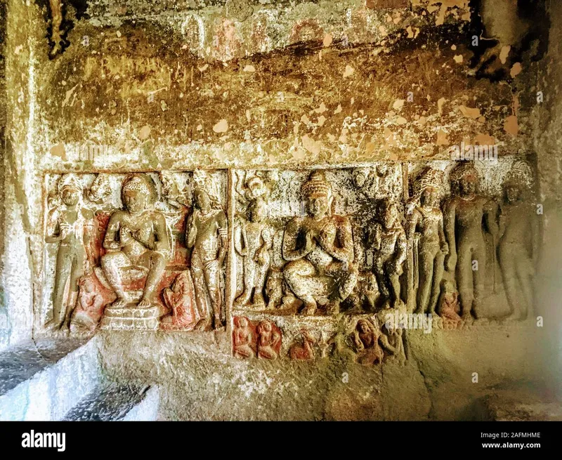 Image Aurangabad - Ajanta and Ellora image beautiful image beautiful - Ajanta caves with Buddha statue and beautiful architectural ...