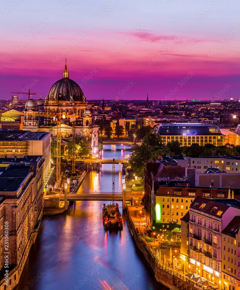 Image Berlin image beautiful - aerial view of Berlin skyline with Berlin Cathedral and Spree ...