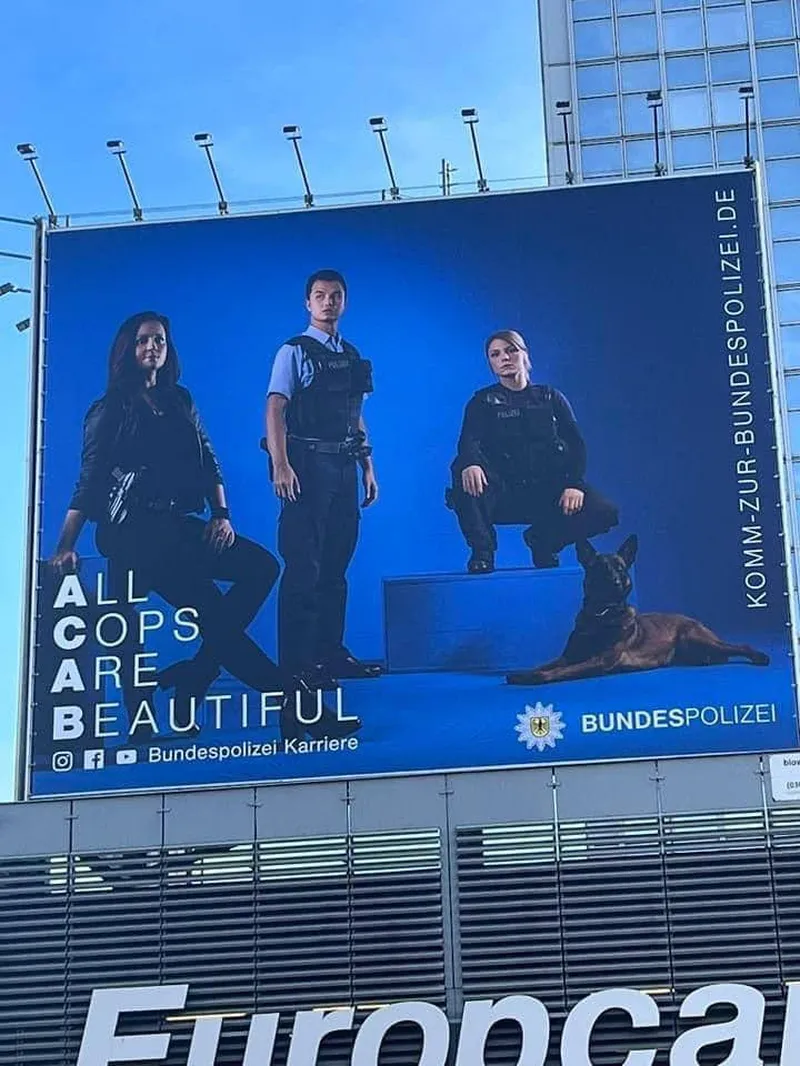 Image Berlin image beautiful image beautiful - I thought this was a joke but it's a real police recruitment ad at ...