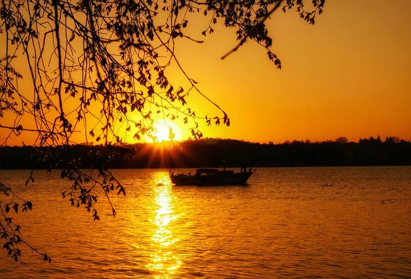 Image Berlin image beautiful image beautiful image beautiful image beautiful image beautiful image beautiful image beautiful image beautiful image beautiful image beautiful - A beautiful yellow sunset with a boat in the background at the ...