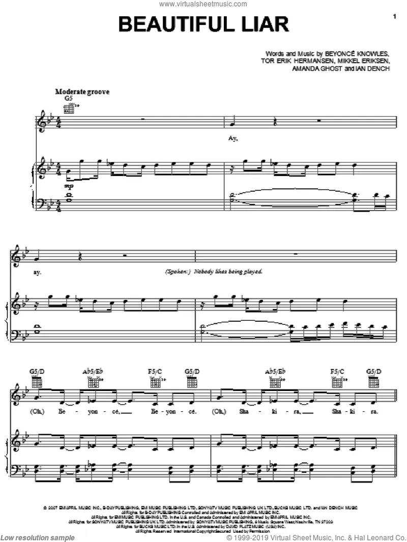 Image Beyonce image beautiful image beautiful image beautiful image beautiful image beautiful - Beautiful Liar sheet music for voice, piano or guitar (PDF)