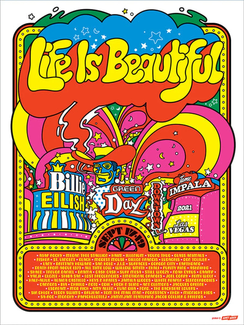 Image Billie Eilish image beautiful image beautiful image beautiful image beautiful image beautiful image beautiful image beautiful - 2021 Life is Beautiful Festival Poster - Standard Edition – Ames Bros