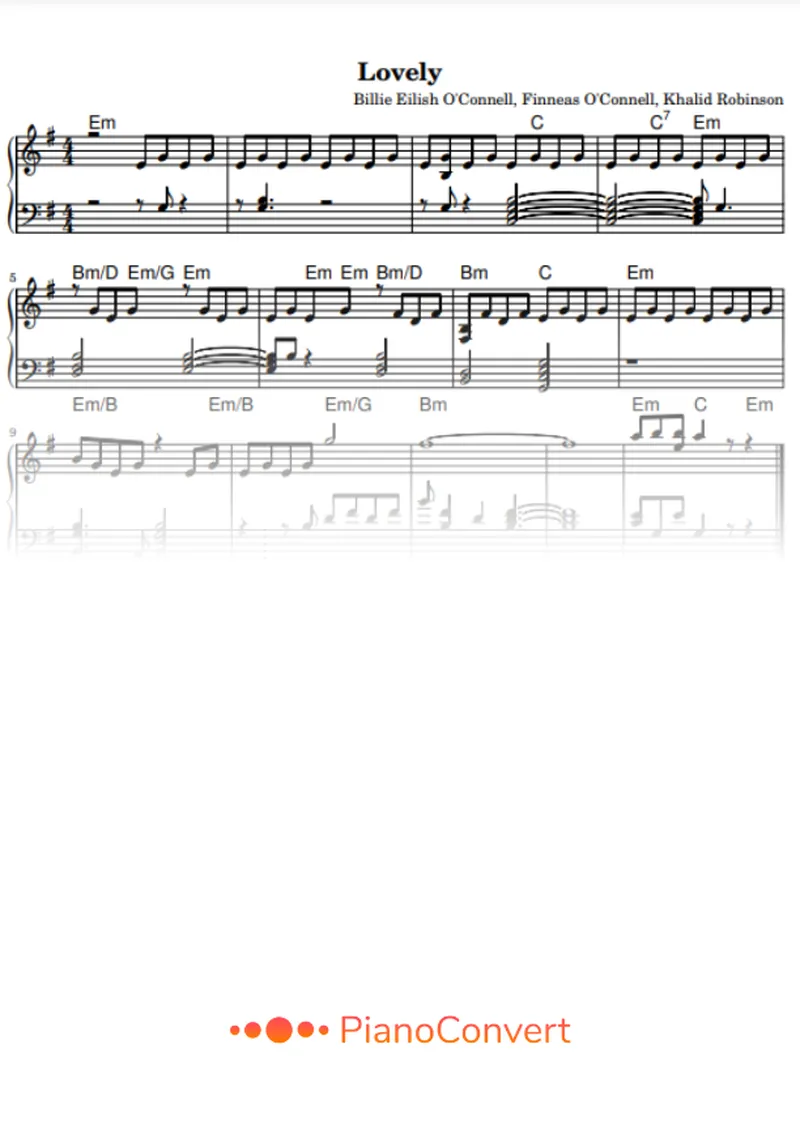 Image Billie Eilish image beautiful image beautiful image beautiful image beautiful image beautiful image beautiful image beautiful image beautiful - Lovely - Easy Piano Sheet Music in PDF - La Touche Musicale