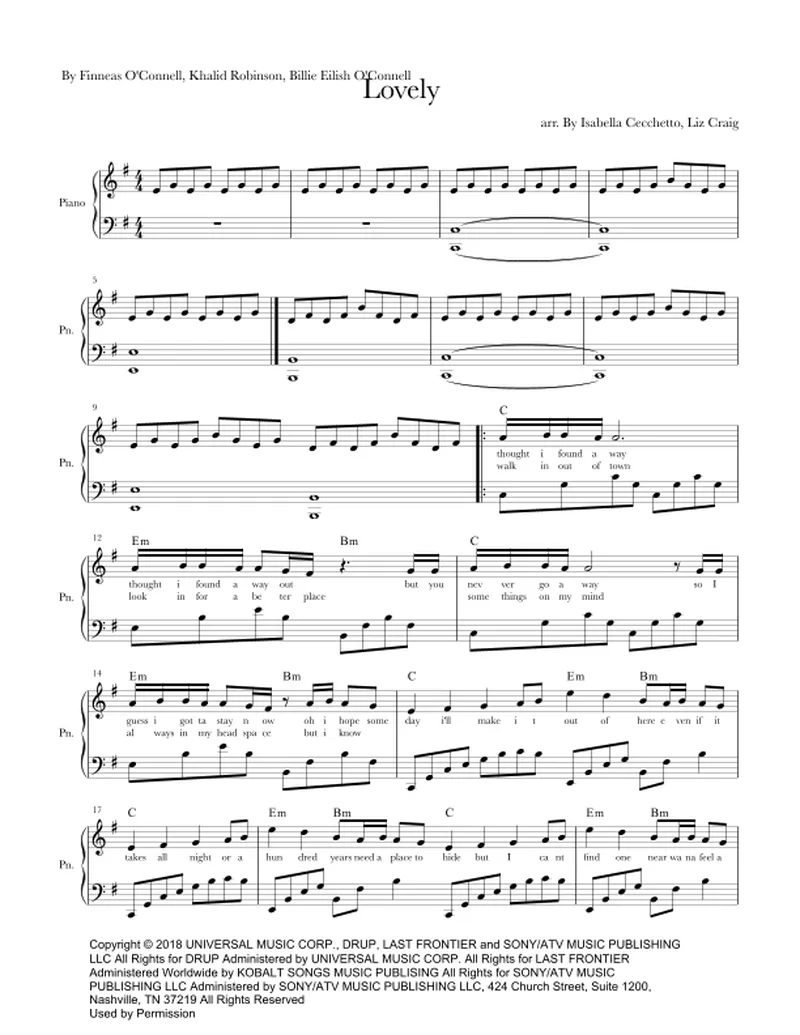 Image Billie Eilish image beautiful image beautiful image beautiful image beautiful image beautiful image beautiful image beautiful image beautiful image beautiful - Lovely (arr. Liz Craig) by Billie Eilish feat. Khalid Sheet Music ...