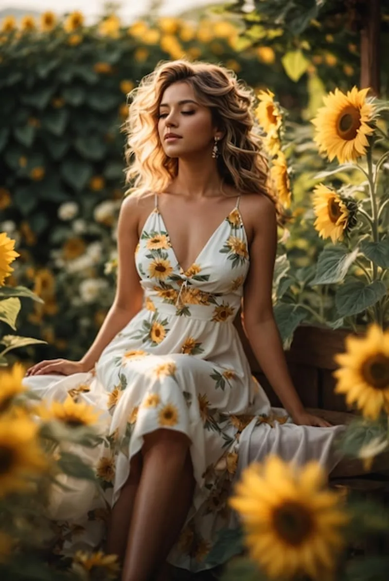 Image Blanco Brown image beautiful image beautiful image beautiful image beautiful image beautiful image beautiful image beautiful - Beautiful lady wearing white dress on sunflower field | Premium AI ...