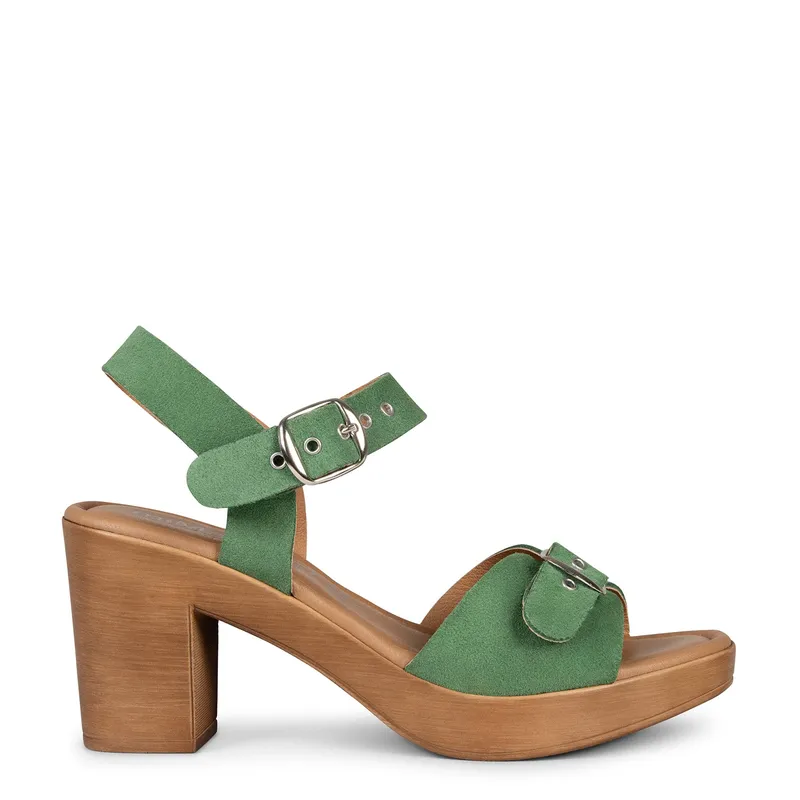 Image Blanco Brown image beautiful image beautiful image beautiful image beautiful image beautiful image beautiful image beautiful - CLEO – GREEN Buckle sandal | miMaO ®