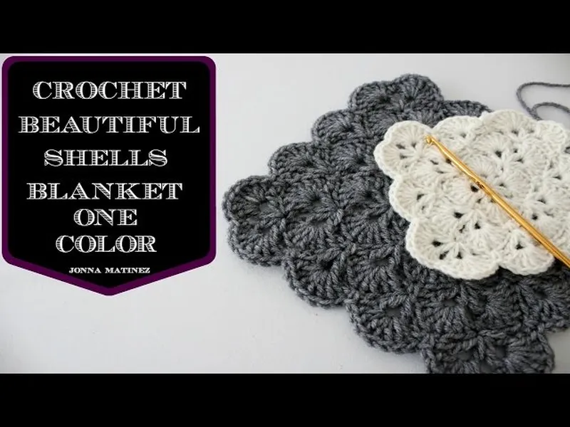 Image Blanket image beautiful image beautiful - How To Crochet A Beautiful Shells Blanket In One Color | How to ...