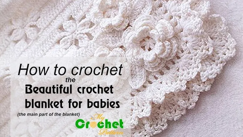 Image Blanket image beautiful image beautiful image beautiful - How to crochet the Beautiful crochet blanket for babies - Flowers ...