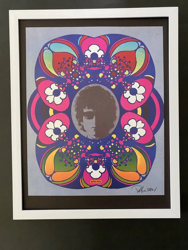 Image Bob Dylan image beautiful - Peter Max Bob Dylan Beautiful Signed Print Brand New White Frame ...