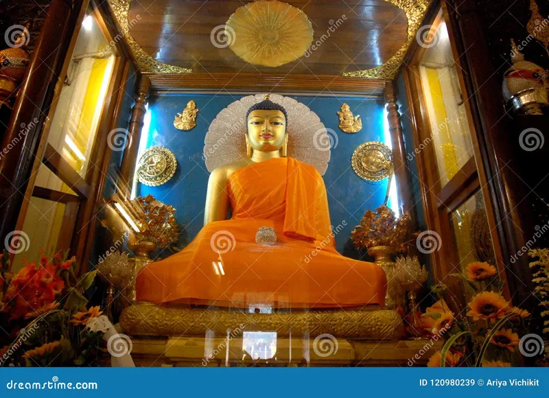 Image Bodh Gaya - Birthplace of Buddhism image beautiful - Golden Buddha Inside Mahabodhi Temple, Bodhgaya, Bihar, India ...