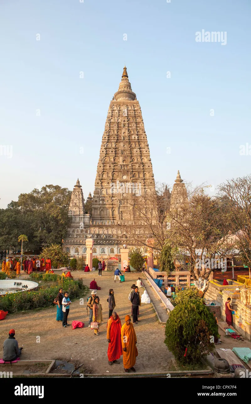 Image Bodh Gaya - Mahabodhi Temple image beautiful - View of Mahabodhi Temple, Bodh Gaya, Bihar, India Stock Photo - Alamy