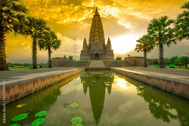 Image Bodh Gaya - Mahabodhi Temple image beautiful image beautiful image beautiful image beautiful - Mahabodhi Temple or Bodh Gaya Pagoda at Wat-Panyanantaram during ...