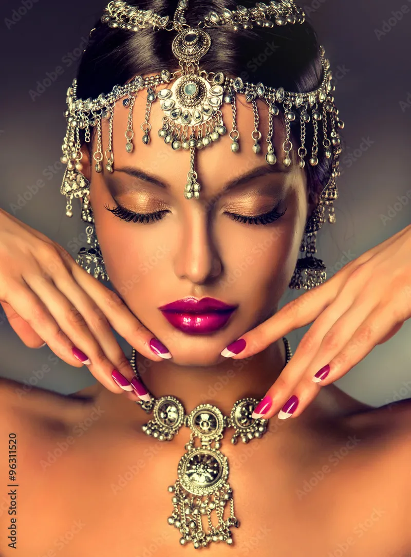 Image Bollywood image beautiful image beautiful - Beautiful Indian women portrait with jewelry. elegant Indian girl ...