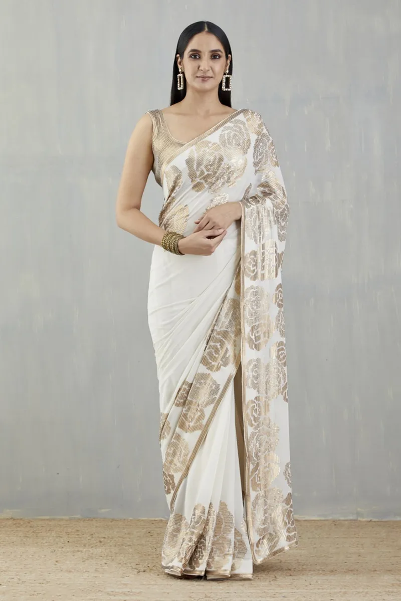 Image Brij Mohan image beautiful image beautiful image beautiful image beautiful image beautiful image beautiful image beautiful image beautiful image beautiful image beautiful - Buy Ivory Gold Roses Saree by NAKUL SEN at Ogaan Online Shopping Site