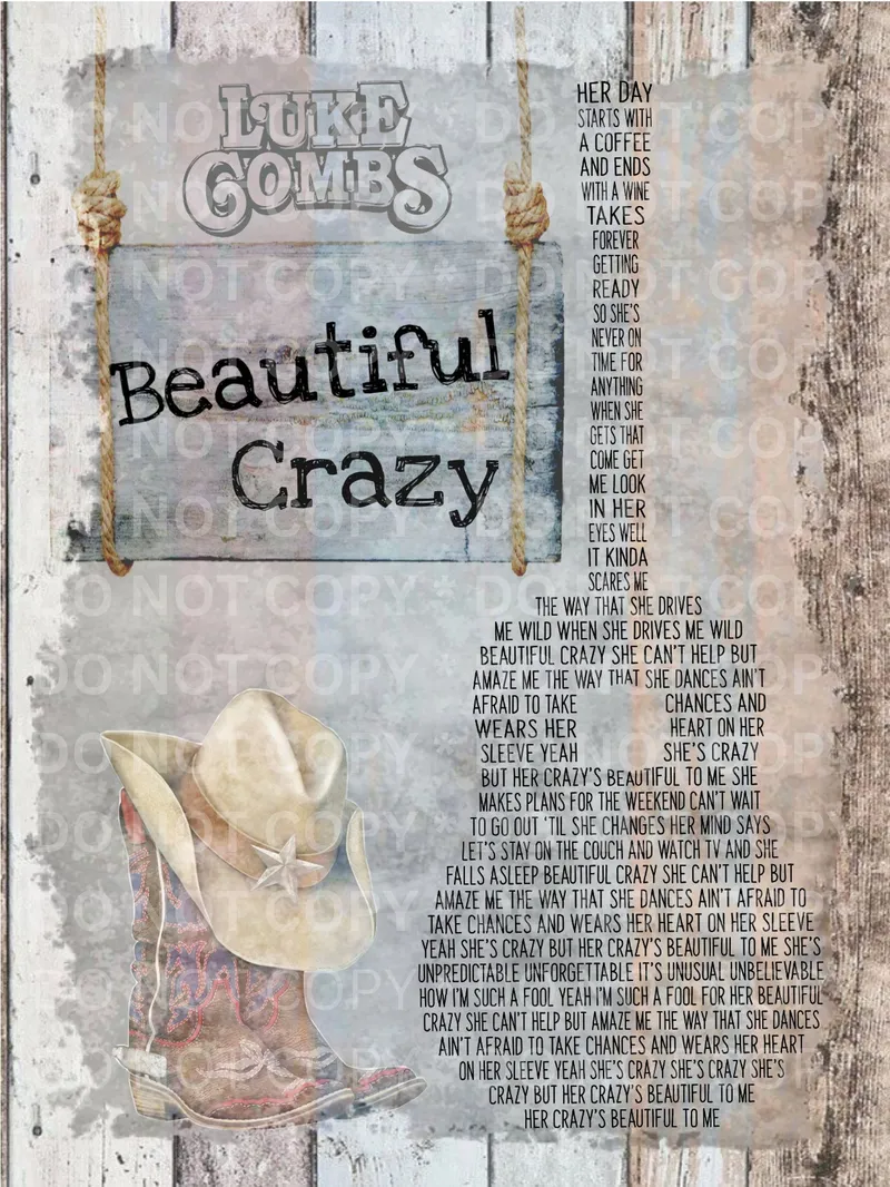 Image Chance image beautiful image beautiful image beautiful image beautiful image beautiful image beautiful image beautiful - Beautiful Crazy Digital Download JPG, PNG, PDF, Luke Combs Poster ...