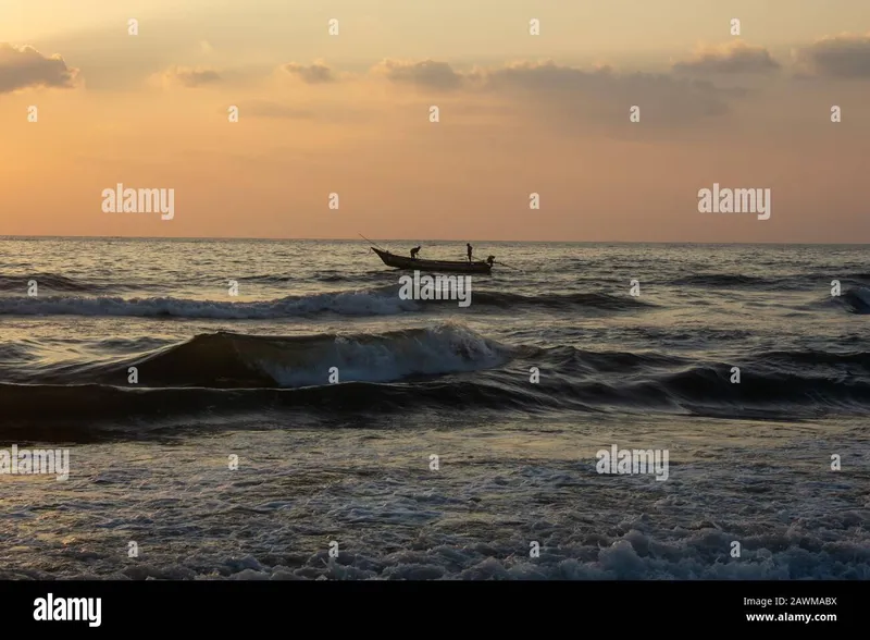 Image Chennai - Marina Beach image beautiful image beautiful - Beautiful view of the waves and the fishing boats along the Marina ...