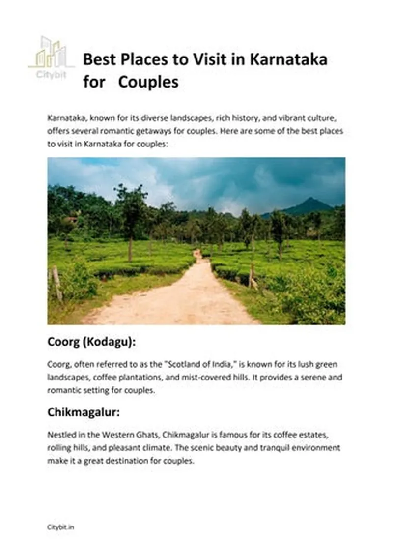 Image Chikmagalur - Coffee Estates image beautiful image beautiful image beautiful image beautiful image beautiful image beautiful image beautiful - Best Places to Visit in Karnataka for Couples by Citybit - Issuu