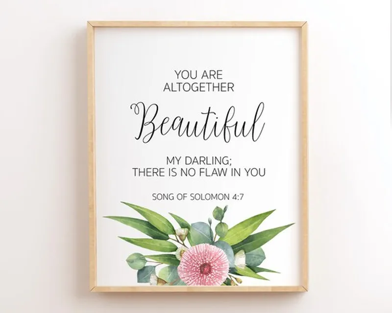 Image Christian King Combs image beautiful image beautiful image beautiful image beautiful - Song of Solomon 4:7, You Are Altogether Beautiful, Printable Bible ...