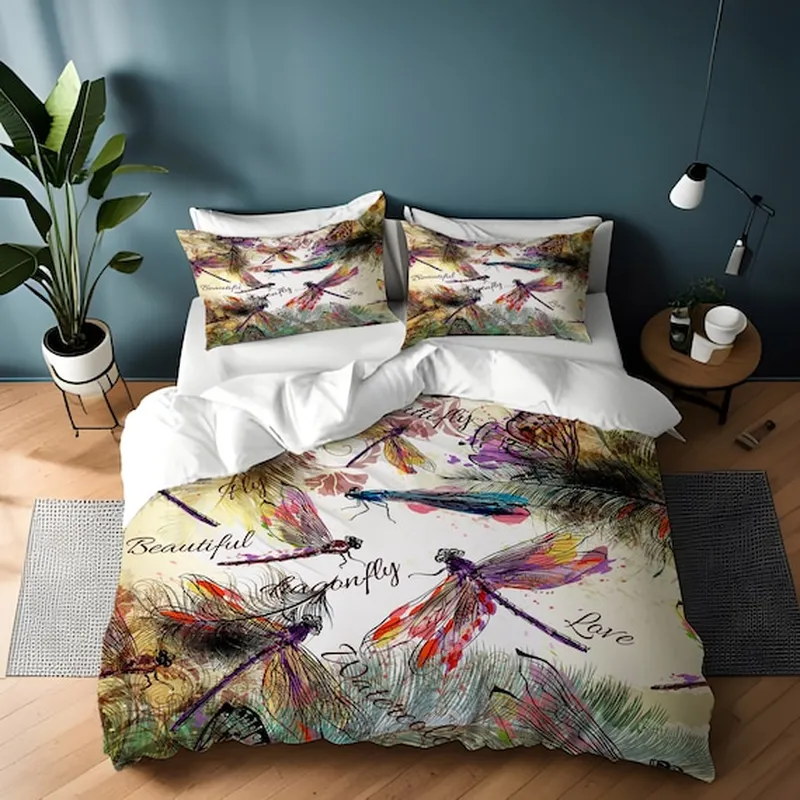 Image Christian King Combs image beautiful image beautiful image beautiful image beautiful - Boho Watercolor Dragonfly Comforter or Duvet Cover Twin, Queen ...