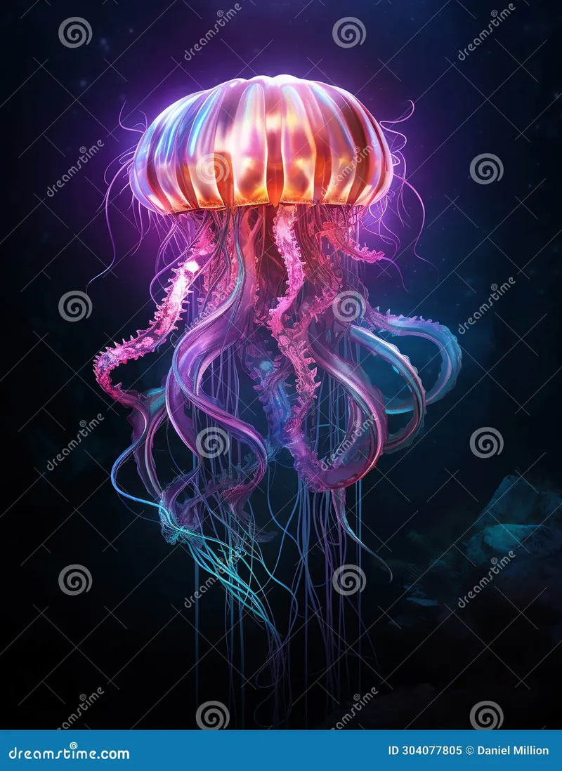 Image Daniel image beautiful image beautiful image beautiful image beautiful image beautiful image beautiful - Beautiful Jellyfish with Trailing Tentacles Glowing in the Dark ...