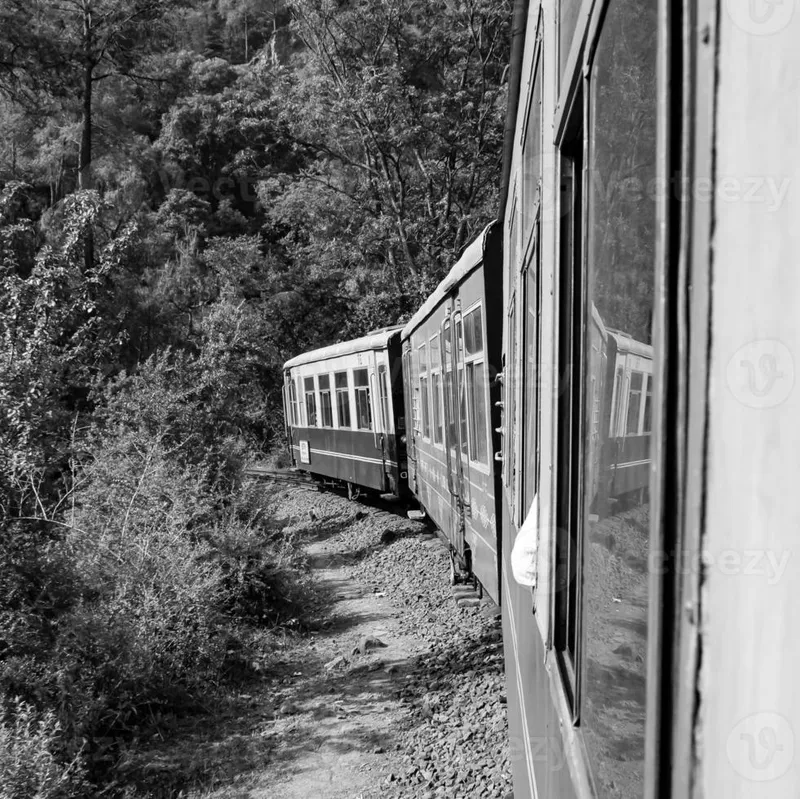 Image Darjeeling - Toy Train image beautiful image beautiful image beautiful image beautiful - Toy Train moving on mountain slope, beautiful view, one side ...