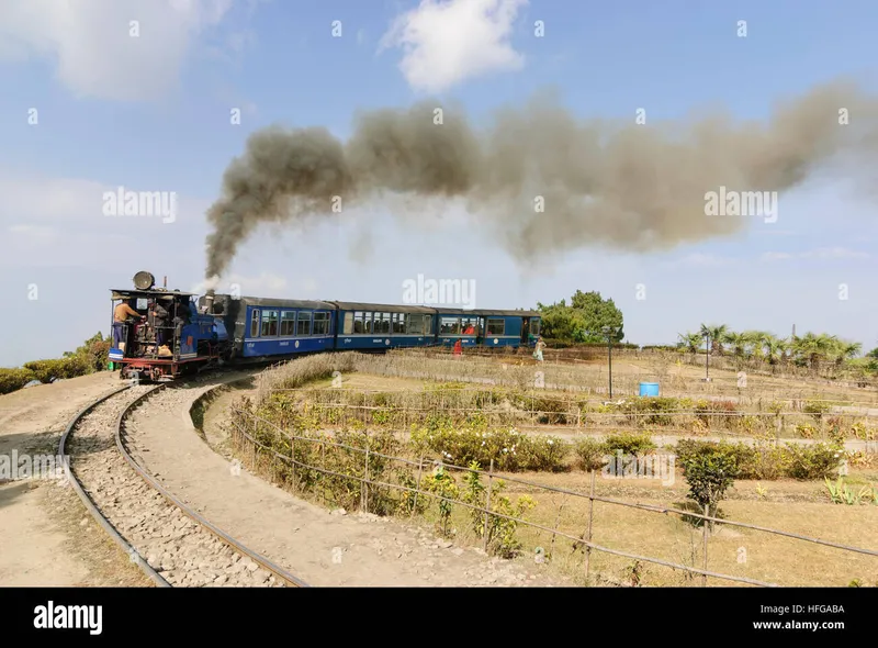 Image Darjeeling - Toy Train image beautiful image beautiful image beautiful image beautiful image beautiful - Darjeeling himalayan railway in the batasia loop hi-res stock ...