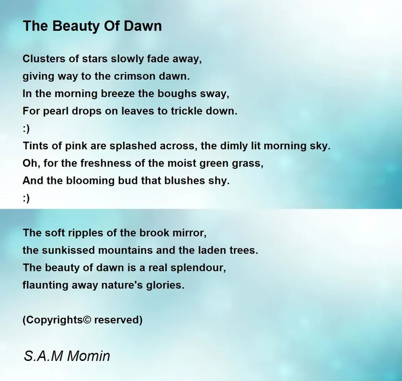 Image Dawn image beautiful image beautiful image beautiful image beautiful image beautiful image beautiful - The Beauty Of Dawn - The Beauty Of Dawn Poem by S.A.M Momin