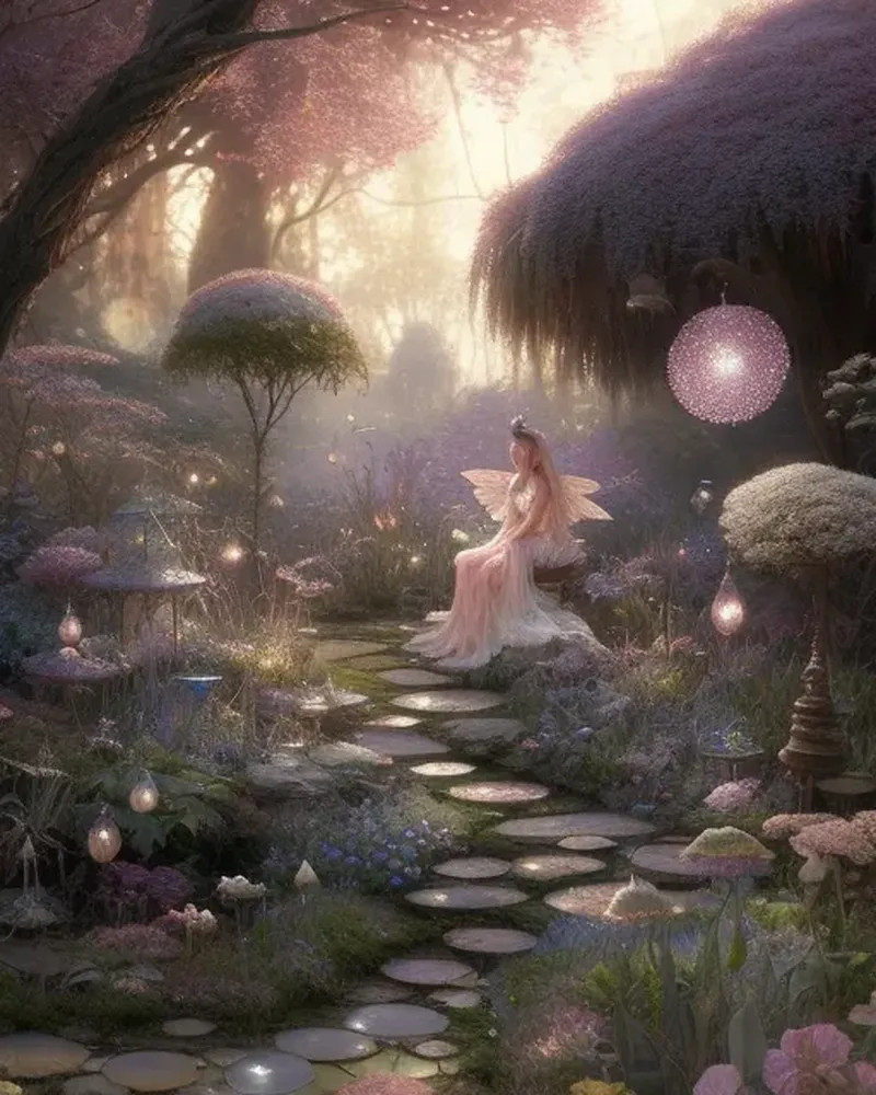 Image Dawn image beautiful image beautiful image beautiful image beautiful image beautiful image beautiful image beautiful image beautiful image beautiful - Dawn a magical fairy garden, sparkling - AI Photo Generator - starryai