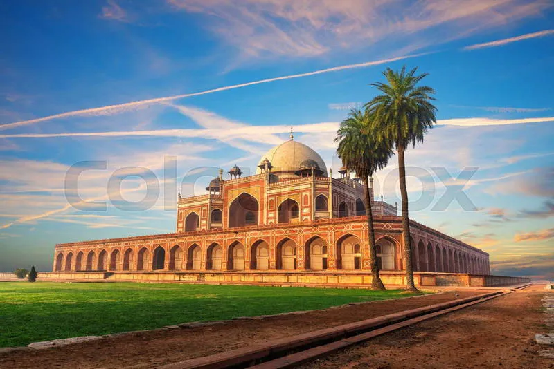 Image Delhi - Capital of India image beautiful - Humayun s Tomb at sunset and its reflection, New Delhi, Indi ...