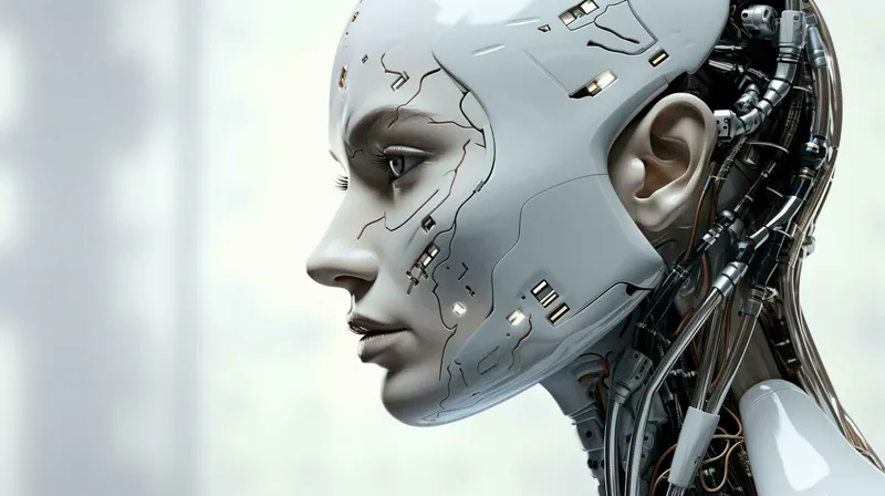 Image Director of Intelligence image beautiful image beautiful - Beautiful cyborg robot woman futuristic high-tech mixture of human ...