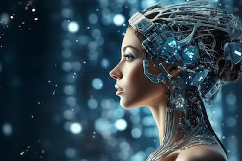 Image Director of Intelligence image beautiful image beautiful image beautiful image beautiful - Fictional portrait of female humanoid robot with realistic ...