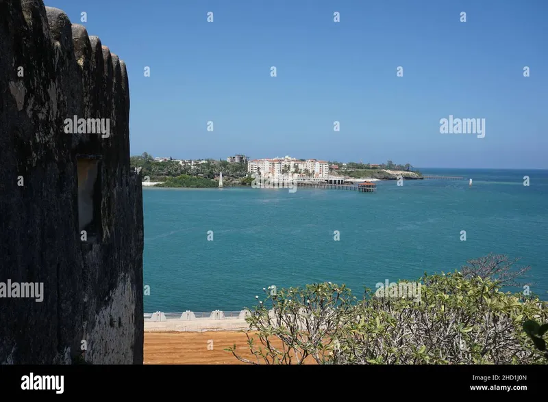 Image Diu - Beach and Fort image beautiful image beautiful image beautiful image beautiful - View from Fort Jesus in Mombasa onto the beach, Kenya Stock Photo ...