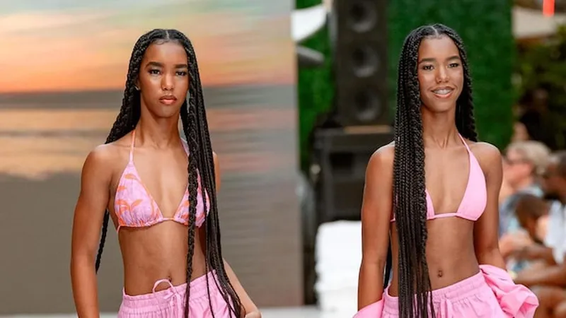 Image D'Lila Combs image beautiful image beautiful - Diddy's twins Jessie and D'Lila Combs stun in 'Miami Swim Week ...