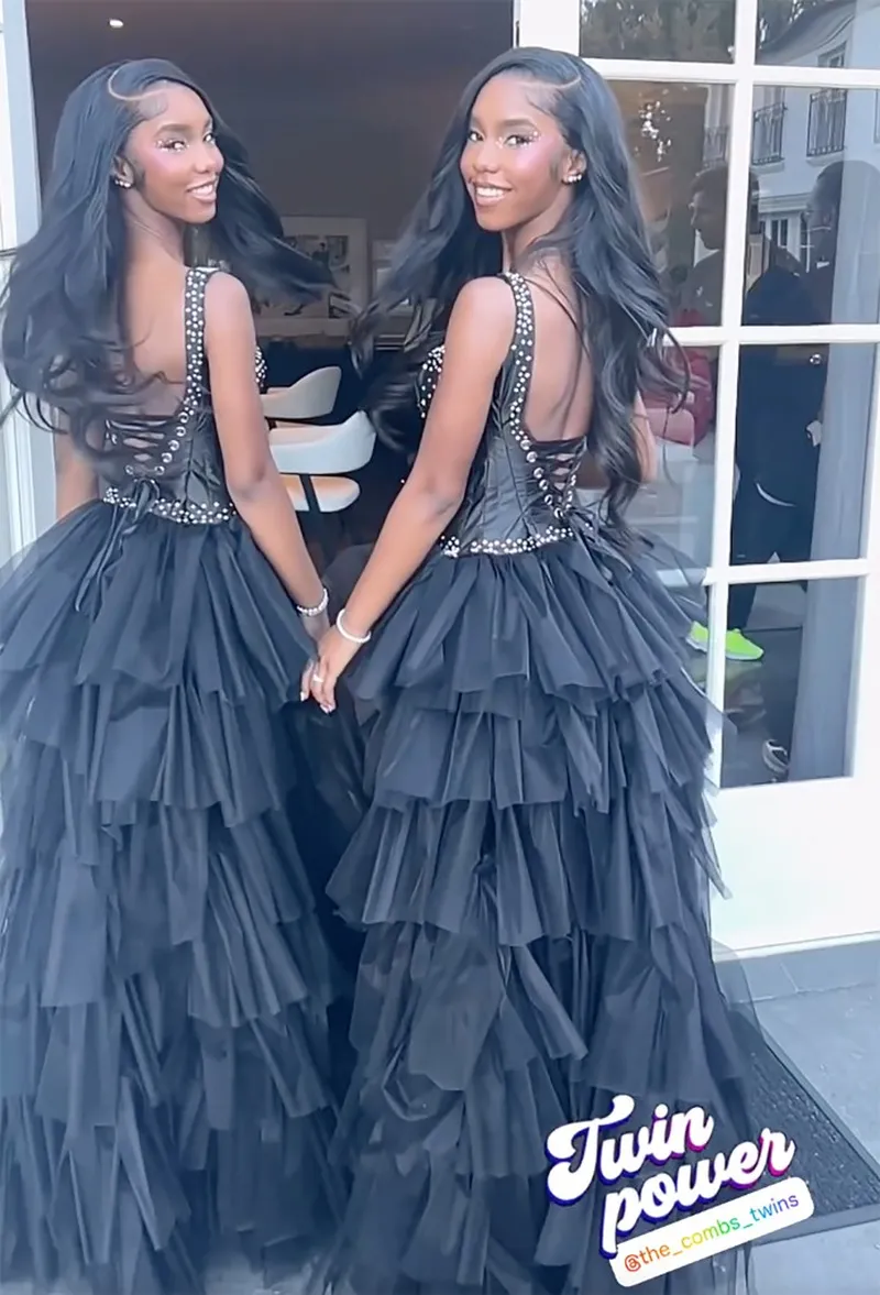 Image D'Lila Combs image beautiful image beautiful image beautiful - Diddy's twin daughters, D'Lila and Jessie Combs, match at prom in ...