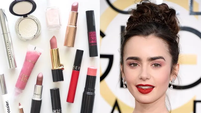 Image Emily image beautiful image beautiful image beautiful - Lily Collins Makeup Bag | Her Beauty Favourites and Products From ...