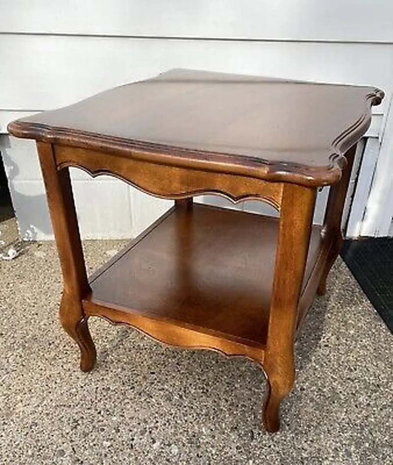 Image Ethan image beautiful image beautiful image beautiful image beautiful image beautiful image beautiful - Beautiful Vintage Ethan Allen Country French One Shelf End Table ...