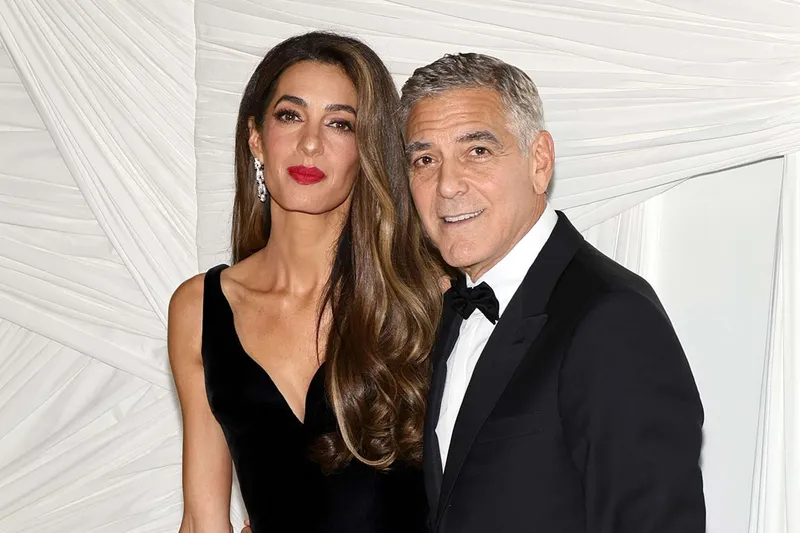 Image George Clooney image beautiful image beautiful - George Clooney Gushes Over Wife Amal on Albies Red Carpet: 'So ...