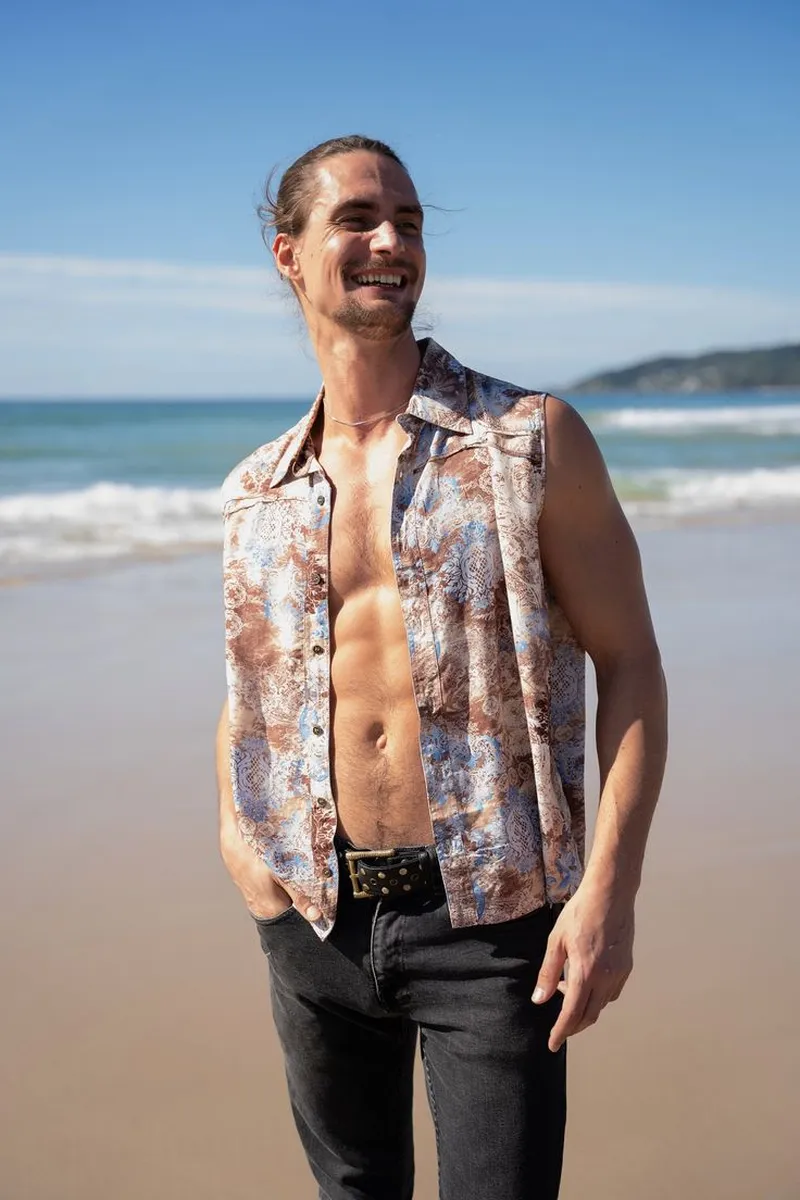 Image Goa - Beaches and Festivals image beautiful image beautiful image beautiful - Boho Beach Men Shirt, Men Psychedelic Clothing, Tribal Summer ...