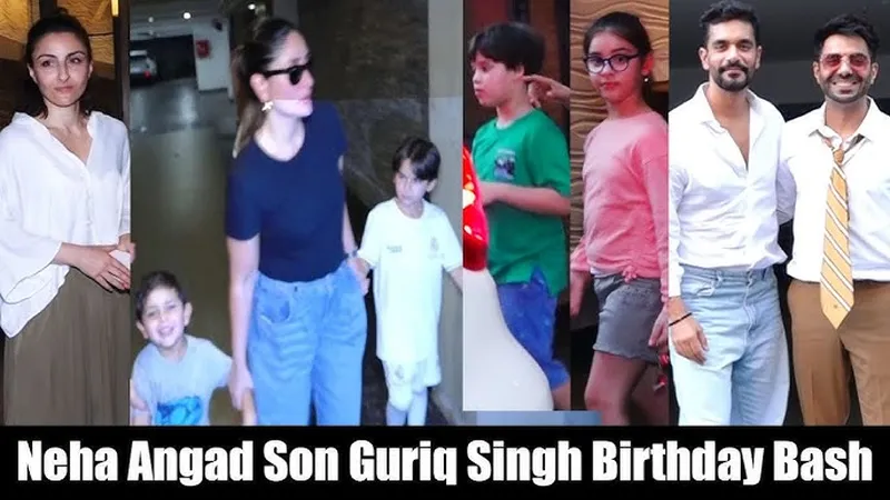 Image Guriq (Neha and Angad's son) image beautiful - Kareena Kapoor, Taimur and Jah, Soha Ali,Karan's Kids At Neha ...