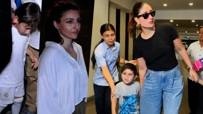 Image Guriq (Neha and Angad's son) image beautiful - Kareena Kapoor,Soha Ali Khan With Their Kids At Neha Angad Son ...