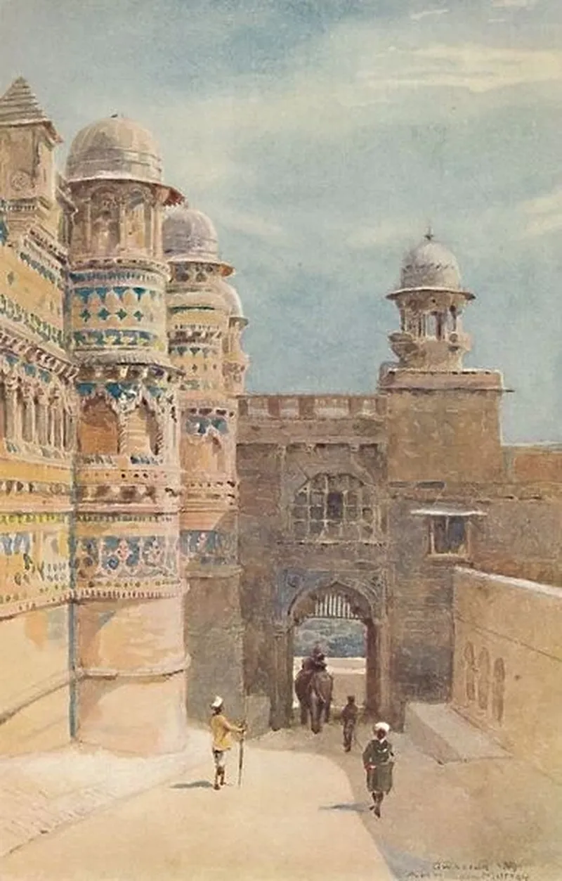 Image Gwalior Fort - Majestic Fort image beautiful image beautiful image beautiful image beautiful - The Man Sing Palace, Gwalior, c1880 (1905) Our beautiful Wall Art ...