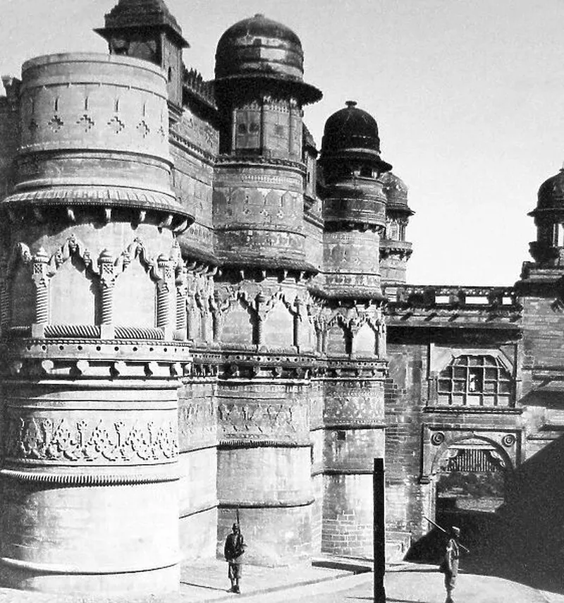 Image Gwalior Fort - Majestic Fort image beautiful image beautiful image beautiful image beautiful image beautiful - India Gwalior Man Singh Palace early 1900s Our beautiful Wall Art ...